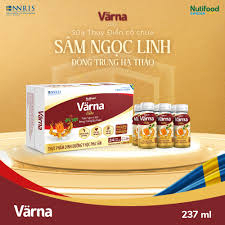 Thùng 24 Chai Sữa Nước Nutifood Varna Elite Chứa Sâm Ngọc Linh Đông Trùng Hạ Thảo chai 237ml.
