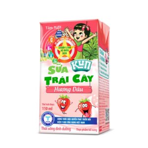 Sữa Kun sữa trái cây hương dâu thùng 48 hộp 110ml Kun