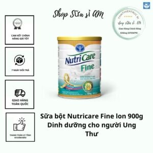 Sữa bột Nutricare Fine dinh dưỡng y học cho người ung thư lon 900g Chính hãng [HSD T2-2025]
