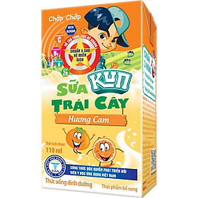 Sữa Kun sữa trái cây hương cam thùng 48 hộp 110ml Kun