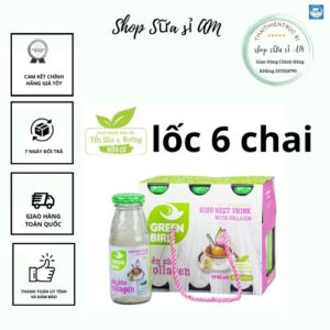 Nước Yến Sào Collagen -NUTRINEST lốc 6 chaix185ml Chính Hãng