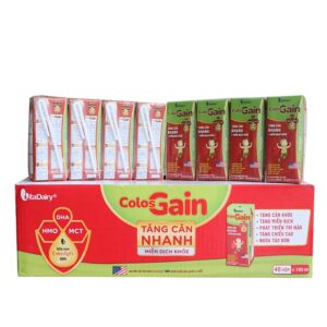 Sữa bột pha sẵn Colos Gain 180ml (thùng 48 hộp) Tích điêm VitaDairy