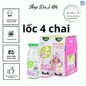 Yến Sào Collagen Green Bird lốc 4 chai185ml*4 Chính Hãng