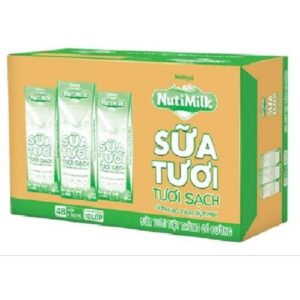Thùng Sữa tươi tươi sạch Nutimilk 180ml