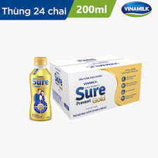 Thùng 24 Chai Sữa Bột Pha Sẵn Sure Prevent Gold chai 200ml