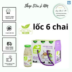 Nước Yến Sào Hạt Chia -NUTRINEST lốc 6 chaix185ml Chính hãng