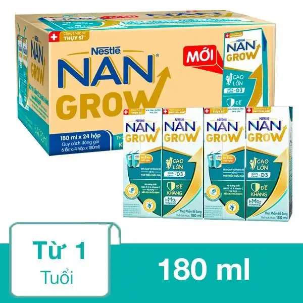 Thùng sữa Nan grow 180ml