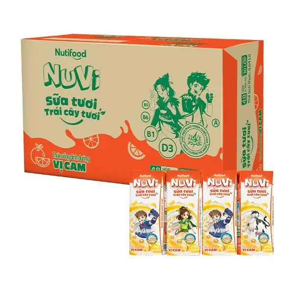 Sữa nuvi cam Nutifood 180ml - Thùng