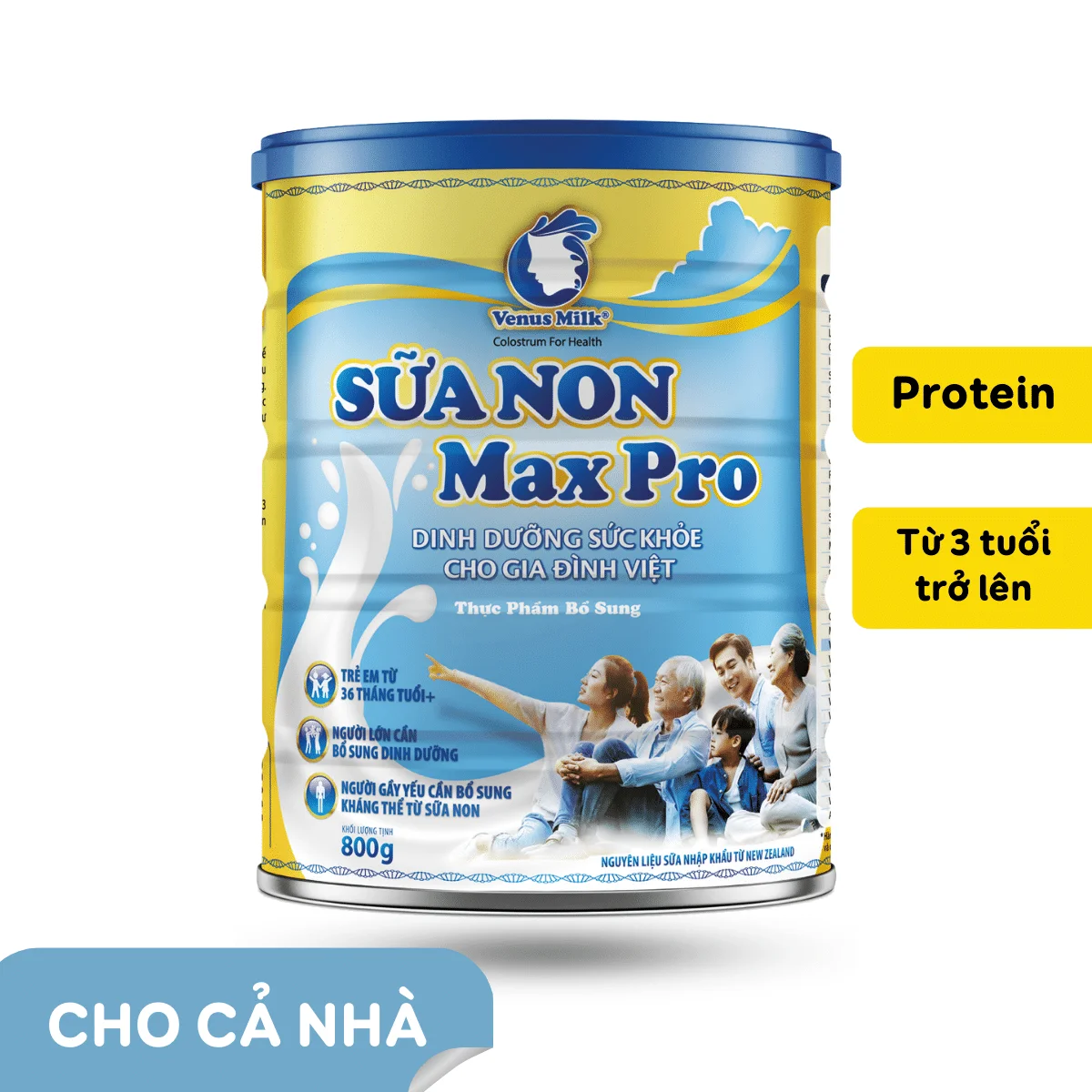Sữa Non Venus MaxPro Sữa Non 24h của Newzealand 800g/1lon