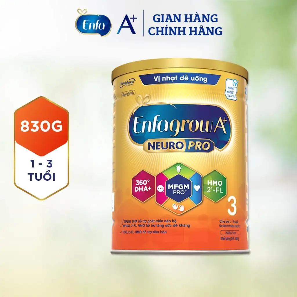 Sữa bột Enfagrow A+ Neuropro 3 lon 830g